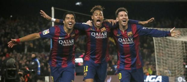 O trio MSN, três das grandes armas do Barcelona O trio MSN, três das grandes armas do Barcelona
