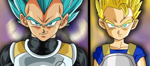 Vegeta del universo 7 y Kabe del universo 6. Vegeta del universo 7 y Kabe del universo 6.