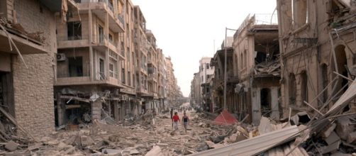 Uno scorcio di Aleppo devastata dalla guerra