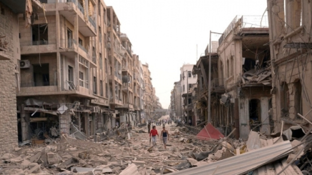 Uno scorcio di Aleppo devastata dalla guerra