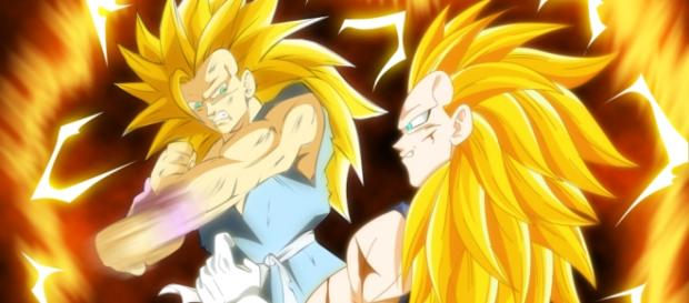 Goku luchando vs Vegeta en super saiyajin fase 3 Goku luchando vs Vegeta en super saiyajin fase 3