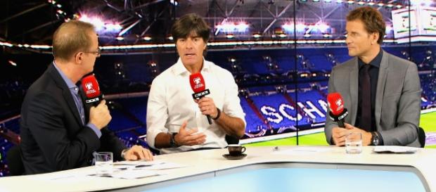 RTL Sportmoderator Florian König mit Bundestrainer Jogi Löw RTL Sportmoderator Florian König mit Bundestrainer Jogi Löw