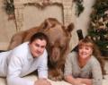 Insólito: una pareja adoptó a un oso como mascota