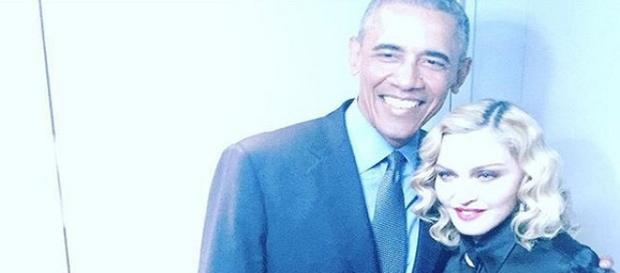 Barack Obama e Madonna dietro le quinte del "Tonight Show" Barack Obama e Madonna dietro le quinte del "Tonight Show"
