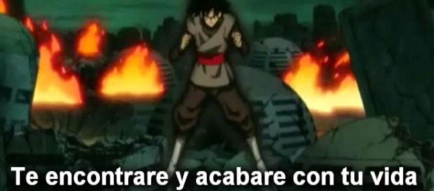 Black esta enfurecido por no poder matar a Trunks. Black esta enfurecido por no poder matar a Trunks.