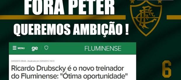 Torcedores criam site de protesto contra Peter Siemsen (Fonte: Net Flu) Torcedores criam site de protesto contra Peter Siemsen (Fonte: Net Flu)