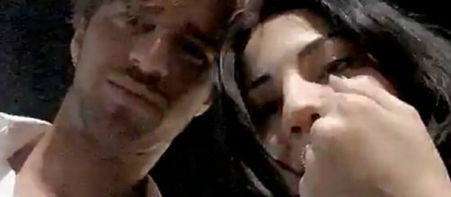 Andrea e Giulia : foto tratte dal video pubblicato su Snapchat .