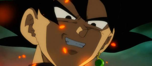 Black Goku luego de atacar a Mai Black Goku luego de atacar a Mai