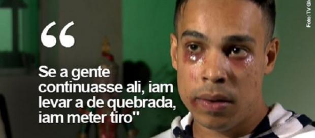 Caio Tomaz da Rocha e seu namorado foram agredidos por seguranças do CTN, em São Paulo (Foto: TV Globo) Caio Tomaz da Rocha e seu namorado foram agredidos por seguranças do CTN, em São Paulo (Foto: TV Globo)