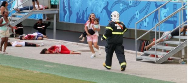 Simulação de ataque terrorista em Salvador foi o maior já realizado na América Latina. Foto: Carla Ornelas/GOVBA Simulação de ataque terrorista em Salvador foi o maior já realizado na América Latina. Foto: Carla Ornelas/GOVBA