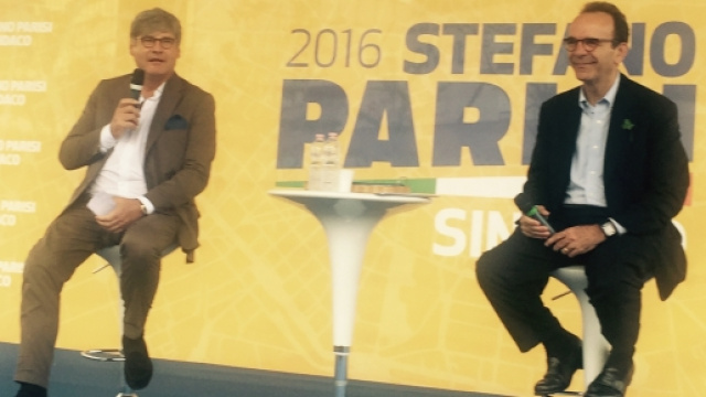 Stefano Parisi con Paolo Del Debbio a Bonola