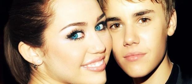 Miley Cyrus and Justin Bieber before their haircuts. Happlesful/Flickr. Miley Cyrus and Justin Bieber before their haircuts. Happlesful/Flickr.