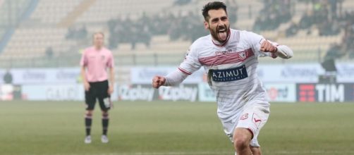 L'attaccante del Carpi, Matteo Mancosu.