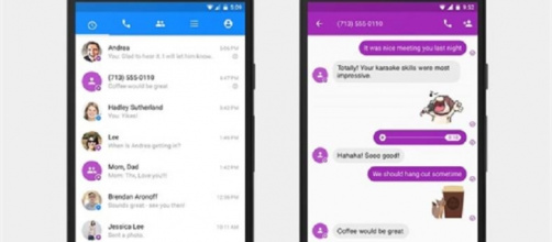 Come appaiono gli sms su Messenger