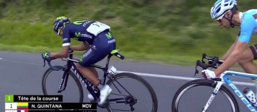 Nairo Quintana all'attacco con Jaregui