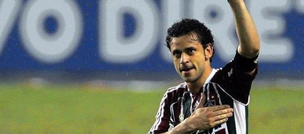 Fred, atacante do Atlético Mineiro faz gol contra o Corinthians. Fred, atacante do Atlético Mineiro faz gol contra o Corinthians.