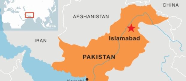 La cartina dello stato del Pakistan La cartina dello stato del Pakistan