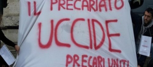 Manifestazione di protesta dei docenti precari