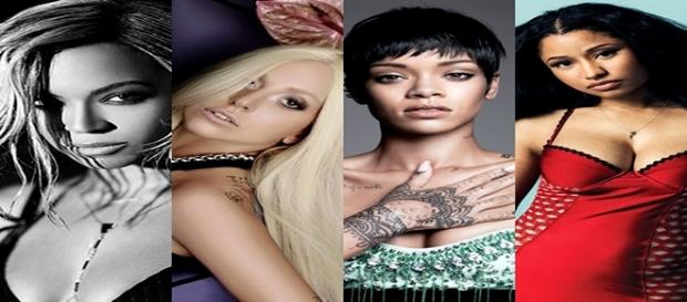 Beyoncé, Lady Gaga, Rihanna e Nicki Minaj Beyoncé, Lady Gaga, Rihanna e Nicki Minaj