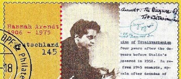Hannah Arendt sur un timbre allemand à sa mémoire imprimé en 2006 Hannah Arendt sur un timbre allemand à sa mémoire imprimé en 2006