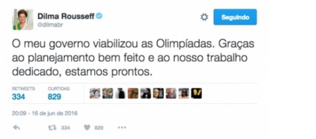 Tweet de Dilma provoca polêmica nas redes sociais Tweet de Dilma provoca polêmica nas redes sociais