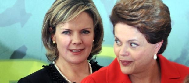Gleisi Hoffmann e Dilma Rousseff Gleisi Hoffmann e Dilma Rousseff
