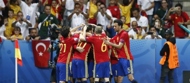 Espanha comemora vitória na Euro (Imagem - Reprodução da Web) Espanha comemora vitória na Euro (Imagem - Reprodução da Web)