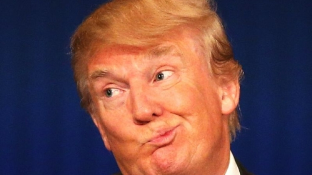 Donald Trump in una delle sue proverbiali smorfie.