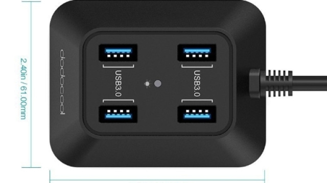 hub usb dodocool DC02 dimensioni