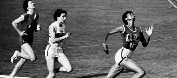 Wilma Rudolph, Rome 1960 / photo by Giuseppina leone, public domain, via wikimedia Wilma Rudolph, Rome 1960 / photo by Giuseppina leone, public domain, via wikimedia