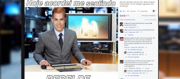 Evaristo entrou na brincadeira e postou montagem com foto de ator mexicano Evaristo entrou na brincadeira e postou montagem com foto de ator mexicano