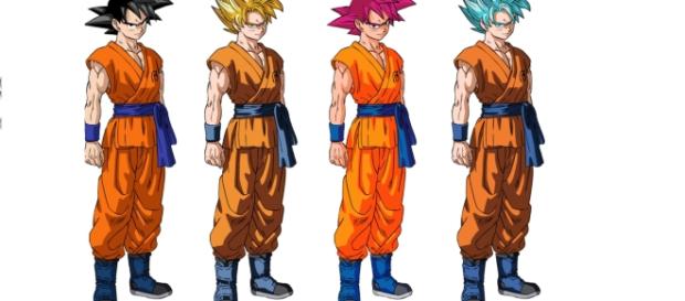 Goku transformaciones durante la pelea contra Hit. Goku transformaciones durante la pelea contra Hit.