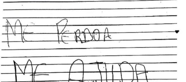 Menina de 12 anos pede ajuda à mãe através de carta Menina de 12 anos pede ajuda à mãe através de carta