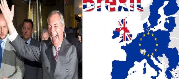 Nigel Farage festejando la victoria del Brexit. Nigel Farage festejando la victoria del Brexit.