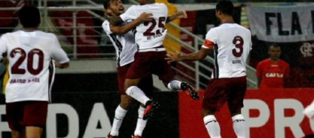 Em Natal, Flu derrota o Fla e recupera-se no Brasileirão (Foto: Nelson Perez / Fluminense FC) Em Natal, Flu derrota o Fla e recupera-se no Brasileirão (Foto: Nelson Perez / Fluminense FC)
