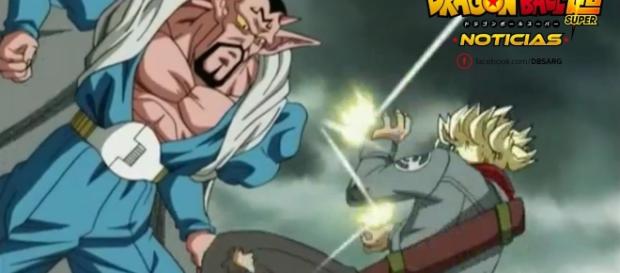 Trunks y Dabura en un flashback Trunks y Dabura en un flashback