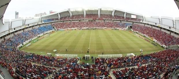 Fla-Flu: mais de 25 mil presentes na Arena das Dunas (Foto: Alexandre Lobo/Globoesporte.com) Fla-Flu: mais de 25 mil presentes na Arena das Dunas (Foto: Alexandre Lobo/Globoesporte.com)