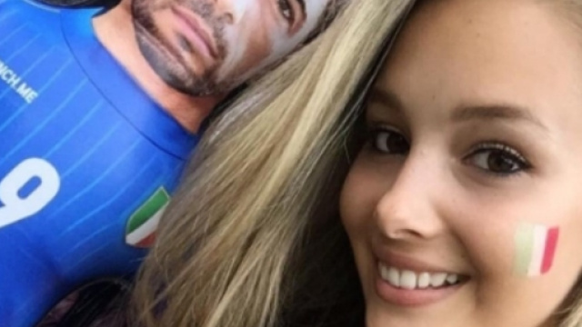 Viki Varga, la fidanzata del calciatore Graziano Pellé.