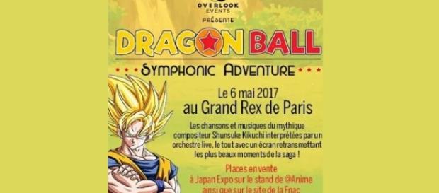 Cartel promocional Concierto Dragón Ball en Francia. Cartel promocional Concierto Dragón Ball en Francia.
