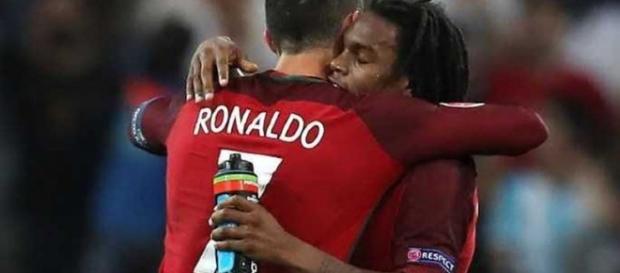 Cristiano Ronaldo e Renato Sanches Cristiano Ronaldo e Renato Sanches