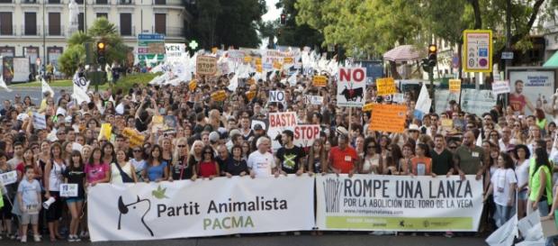Manifestación por la abolición del toro de la vega Manifestación por la abolición del toro de la vega