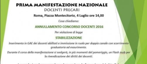 Ultime notizie scuola, giovedì 30 giugno 2016: manifestazione di protesta il 4 luglio a Roma