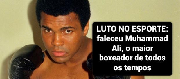 Luto no esporte: Muhammad Ali faleceu ontem nos Estados Unidos - Foto: Reprodução Huffingtonpost Luto no esporte: Muhammad Ali faleceu ontem nos Estados Unidos - Foto: Reprodução Huffingtonpost