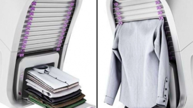 La macchina che stira e piega in un minuto