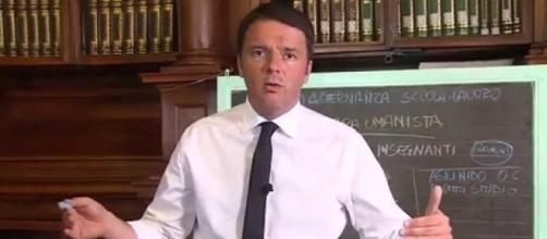 Il premier Matteo Renzi spiega alcuni conti dello Stato Il premier Matteo Renzi spiega alcuni conti dello Stato