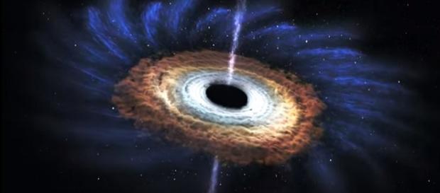 Buco nero in una ricostruzione grafica della NASA Buco nero in una ricostruzione grafica della NASA