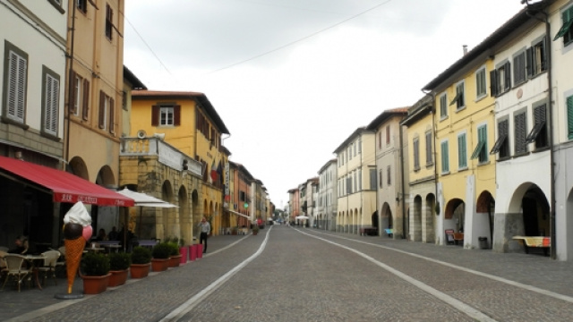 Il centro del capoluogo di Cascina (PI)