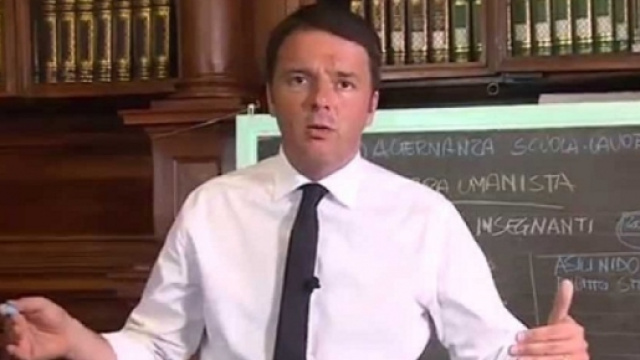 Il premier Matteo Renzi spiega alcuni conti dello Stato