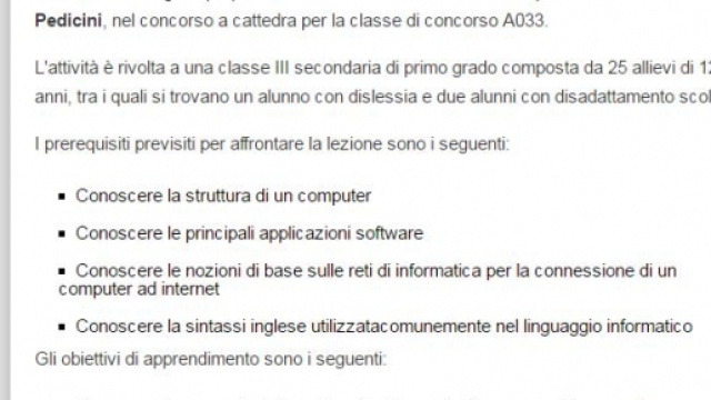 esempi di lezione simulata concorso docenti