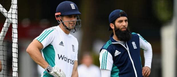 Alastair Cook and Moeen Ali ahead of the 3rd Test (Twitter) Alastair Cook and Moeen Ali ahead of the 3rd Test (Twitter)